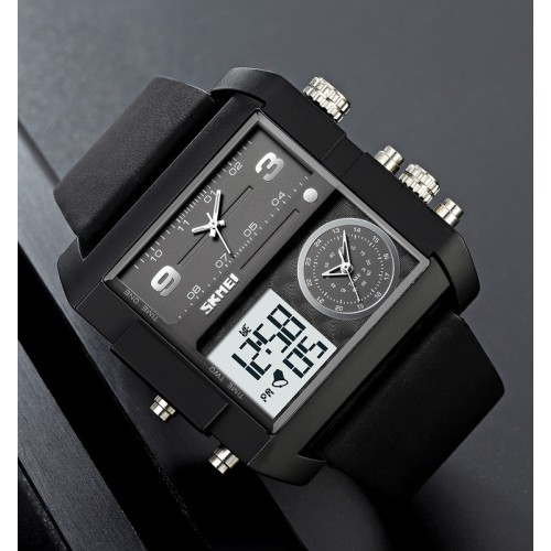 Наручний годинник Skmei 2020 Black-Black-White