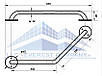 Поручень пристінний кутовий для людей з інвалідністю, Ø 32м - 350x350м, фото 3