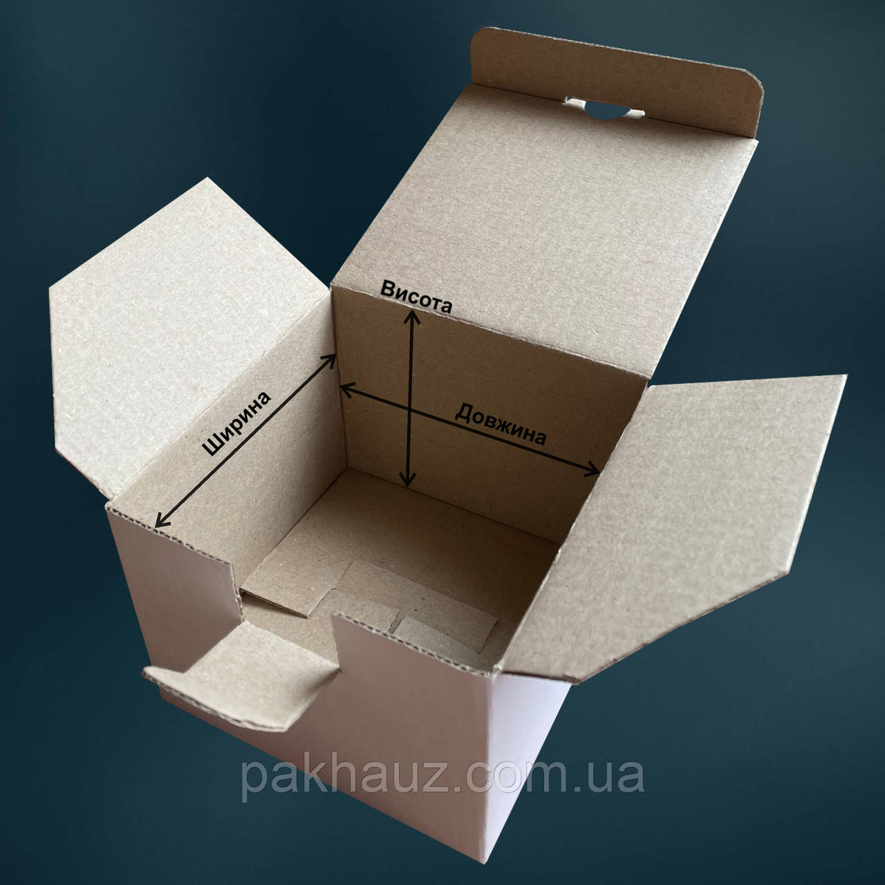 Самозбірна біла коробка ПР 125*50*82 мм