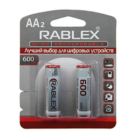 Аккумулятор - батарейка Rablex AA 600 mAh 2 шт. (пальчик)