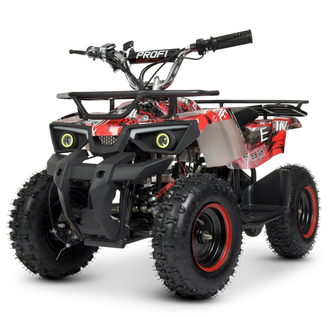 Дитячий електроквадроцикл HB-ATV800AS-3 Мотор 800W, 3акк12A/12V, швидко22 км/год, до 65 кг, червоний Mila