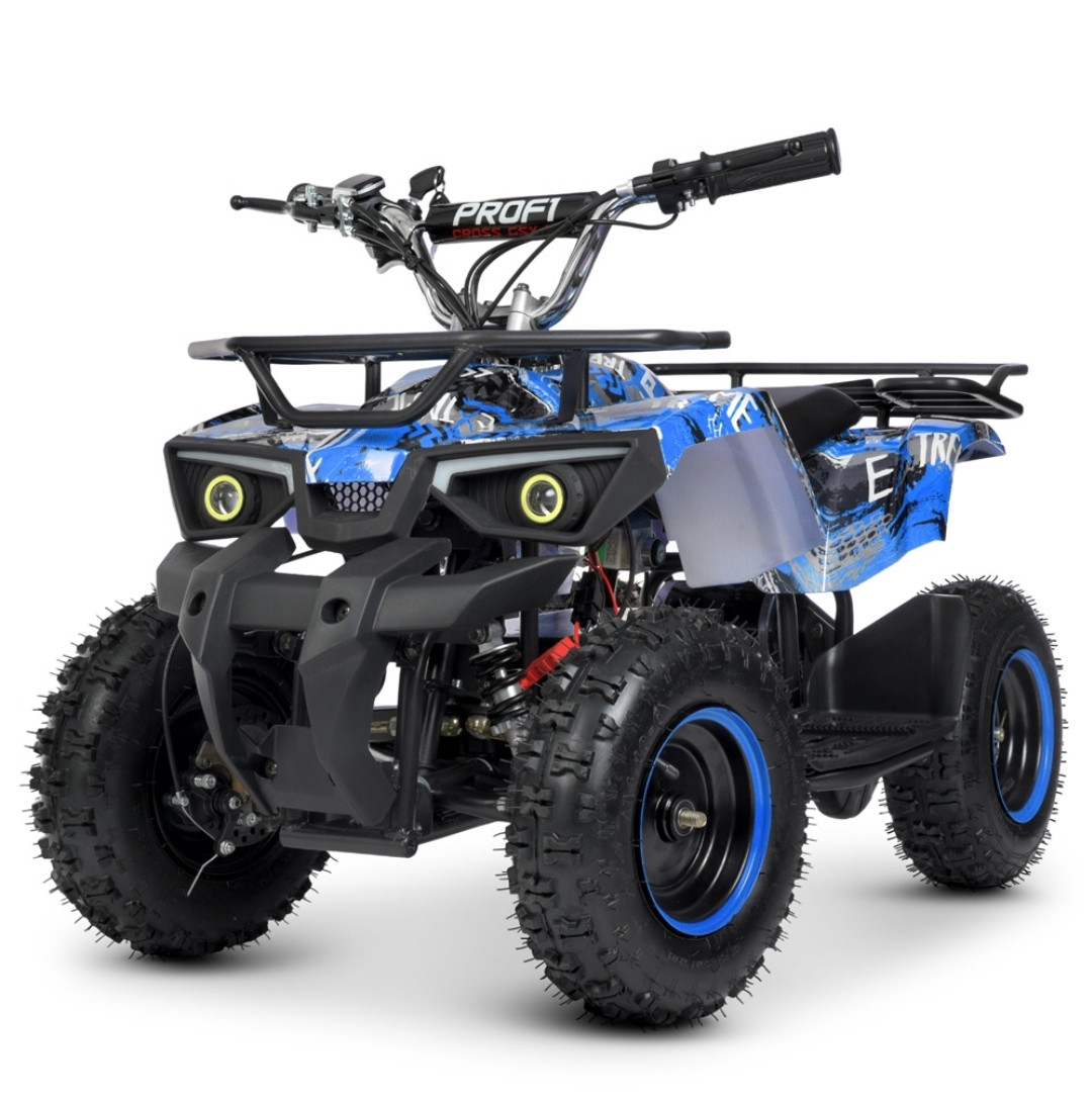 Електроквадроцикл HB-ATV800AS-4 Мотор 800W, 3акк12A/12V, швидко22 км/год, до 65 кг, синій Mila