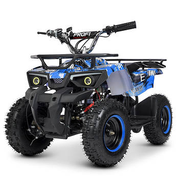 Електроквадроцикл HB-ATV800AS-4 Мотор 800W, 3акк12A/12V, швидко22 км/год, до 65 кг, синій Mila