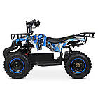 Електроквадроцикл HB-ATV800AS-4 Мотор 800W, 3акк12A/12V, швидко22 км/год, до 65 кг, синій Mila, фото 7
