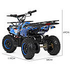 Електроквадроцикл HB-ATV800AS-4 Мотор 800W, 3акк12A/12V, швидко22 км/год, до 65 кг, синій Mila, фото 8