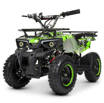 Електроквадроцикл HB-ATV800AS-5 Мотор 800W, 3акк12A/12V, скор22км/год, до 65 кг, зелений Mila