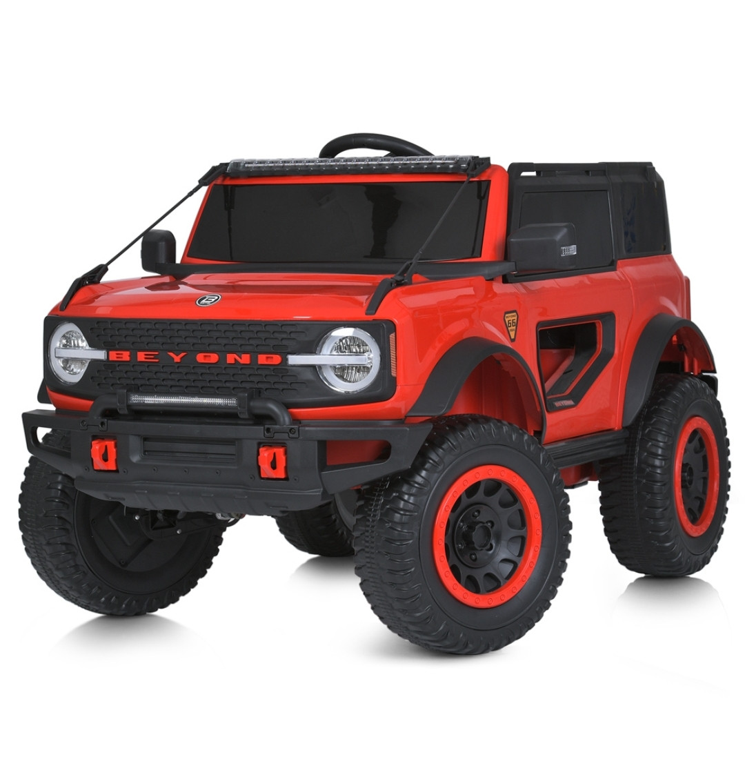 Електромобіль Джип M 5029EBLR-3 2,4G (р/к), 4мот35 W, 1акум12V11AH, муз, свiтл, MP3, USB, EVA, шкiра, червоній Mila