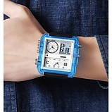 Наручний годинник Skmei 2020 Blue-Transparent, фото 3
