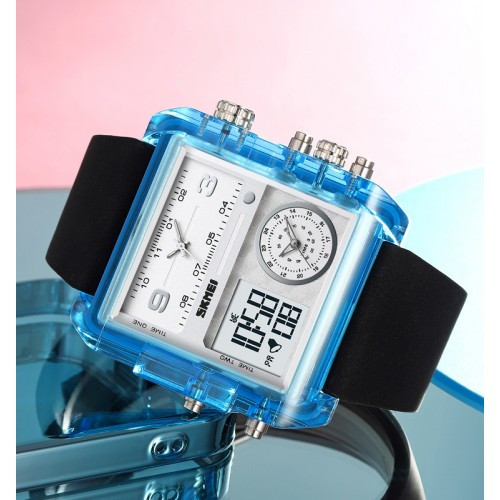 Наручний годинник Skmei 2020 Blue-Transparent