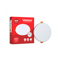 Круглый светодиодный врезной светильник "без рамки" Vestum 36W 4100K 1-VS-5509