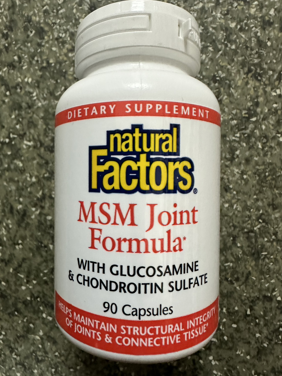 МСМ із глюкозаміном і хондроїтином, Natural Factors MSM Joint Formula 90 капсул