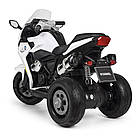 Електромотоцикл M 3688EL-1 2мотор35W, 2аккум6V5AH, MP3, TF, USB, колесаEVA, шкір.сід, муз, біл Mila, фото 5