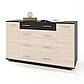 Комод для речей К-4 Еверест 130х38х73 венге темний+дуб молочний Телескопічні (кулькові) (DTM-2028), фото 2