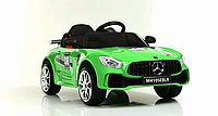 Детский электромобиль на аккумуляторе Mercedes M 4105 с пультом радиоуправления 3-8 лет зеленый