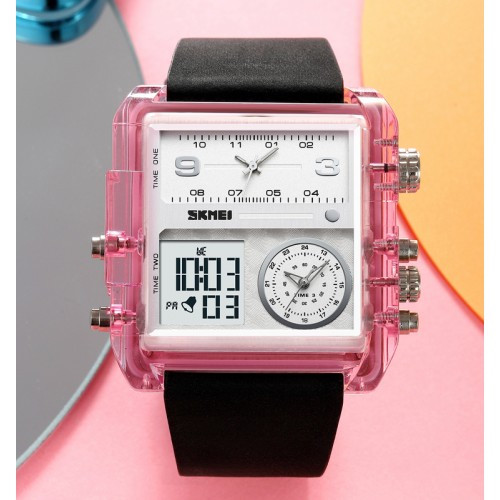 Наручний годинник Skmei 2020 Pink-Transparent