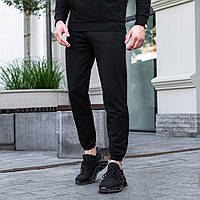 Мужские спортивные штаны черные на весну-осень однотонные с карманами по бокам Джоггеры для мужчин парней