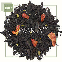 Натуральный черный чай высшего сорта с кусочками клубники "Клубничный Джем" упаковка 100г