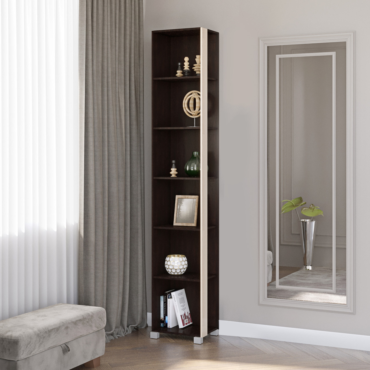 Шафа-пенал кутовий Еверест Бриз-18 венге + дуб молочний (DTM-2287), фото 1