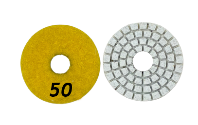 Алмазний металізований шліфувальний диск (черепашка), 50 мм на липучці №50