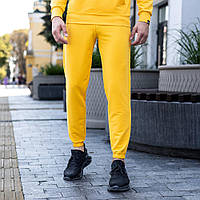 Модные спортивные штаны мужские однотонные базовые оранжевые штаны для спорта на парня мужчину повседневные