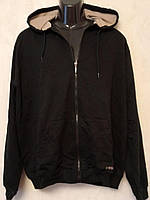 Спортивная кофта мужская с капюшоном черная, хлопок фирма EGO