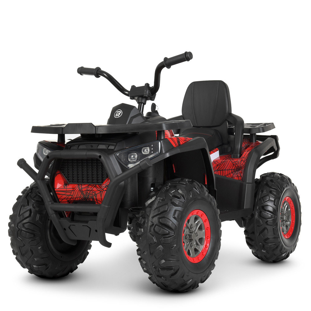 Квадроцикл детский M 4081EBLR-3-2 2,4G, 2мотор35W, 1аккум12V9AH, MP3, муз, світло, шкіра, EVA, чорно-червоний Mila