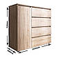 Комод Еверест КЛ-3 Лайт (телескопічні) 105х38х93 см Дуб сонома (DTM-4643), фото 2