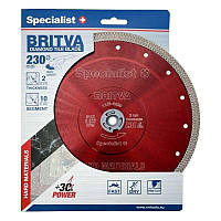 Диск алмазный Specialist+ BRITVA 230x2x22 для гранита и мрамора