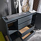 Комод Еверест КЛ-4 Лайт (телескопічні) 140х38х93 см Графіт (DTM-4899), фото 5