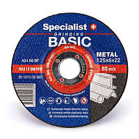 Диск шлифовальный для металла Specialist+ BASIC 125x6,4x22