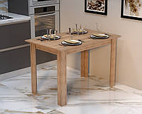 Обеденный раскладной кухонный стол трансформер "Слайд" (1110x700x750) Дуб сонома Гамма-стиль