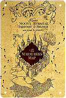 Металлическая табличка / постер "Гарри Поттер (Карта Мародеров) / Harry Potter (The Marauders Map)" 20x30см