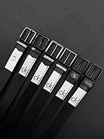 Стильний брендовий чоловічий ремінь з натуральної шкіри ширина 4см, Чорний