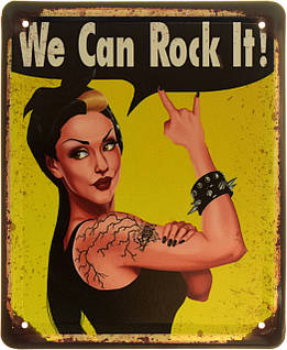 Металева табличка / постер "Ми Можемо Розкачати Це! / We Can Rock It!" 18x22см (ms-103929)