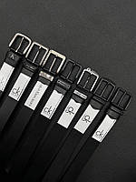 Модний брендовий чоловічий ремінь з натуральної шкіри ширина 4см, Чорний