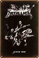 Металлическая табличка / постер "Metallica (Since 1981)" 20x30см (ms-104009)