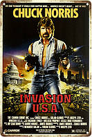 Металева табличка / постер "Вторгнення В США (Чак Норріс) / Invasion U.S.A. (Chuck Norris)" 20x30см (ms-104016)