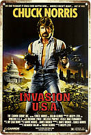 Металлическая табличка / постер "Вторжение В США (Чак Норрис) / Invasion U.S.A. (Chuck Norris)" 20x30см