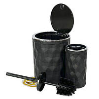 Набір аксесуарів для санвузла DIAMOND 2в1, круглий, обідок хром OKYANUS, фото 2