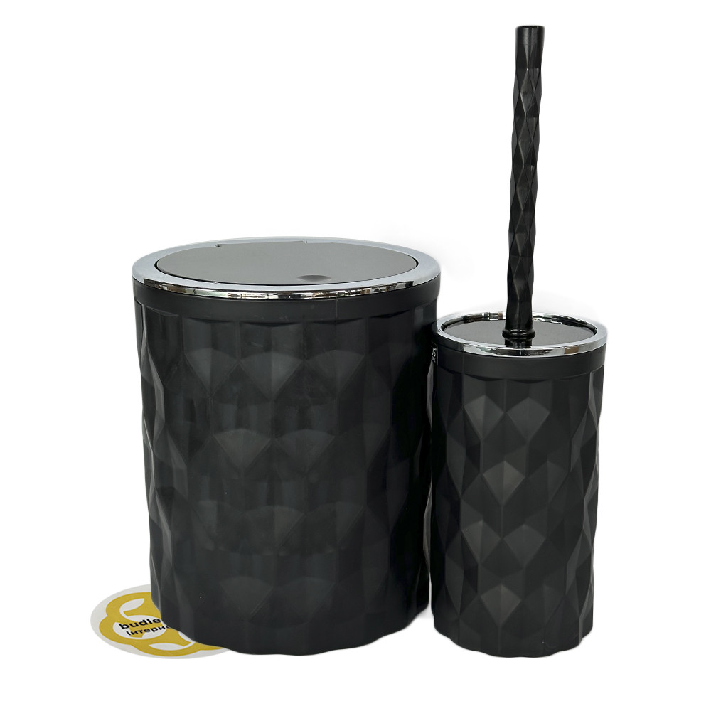 Набір аксесуарів для санвузла DIAMOND 2в1, круглий, обідок хром OKYANUS, фото 1