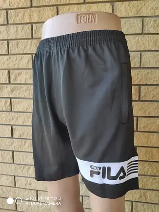 Шорти унісекс трикотажні брендові, є великі розміри FILA, фото 1