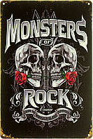 Металлическая табличка / постер "Монстры Рока / Monsters Of Rock" 20x30см (ms-104043)
