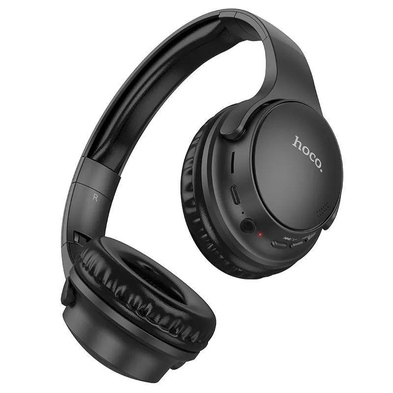 Bluetooth-гарнітура Hoco W40 Mighty Black Зручні навушники для комп'ютера Стильний дизайн Чорні навушники