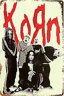 Металлическая табличка / постер "Korn" 20x30см (ms-104049)
