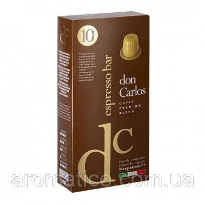 Кава в капсулах Carraro "Don Carlos" Nespresso Espresso Bar 10 шт