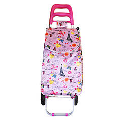 Тачка сумка візок на колесах кравчучка Stenson MH-1901 Love Paris pink N