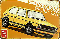 Металлическая табличка / постер "Volkswagen Golf GTI 1978" 30x20см (ms-104110)