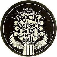 Металлическая табличка / постер "Рок-Музыка В Моей Душе / Rock Music Is In My Soul" 30x30см (ms-104139)