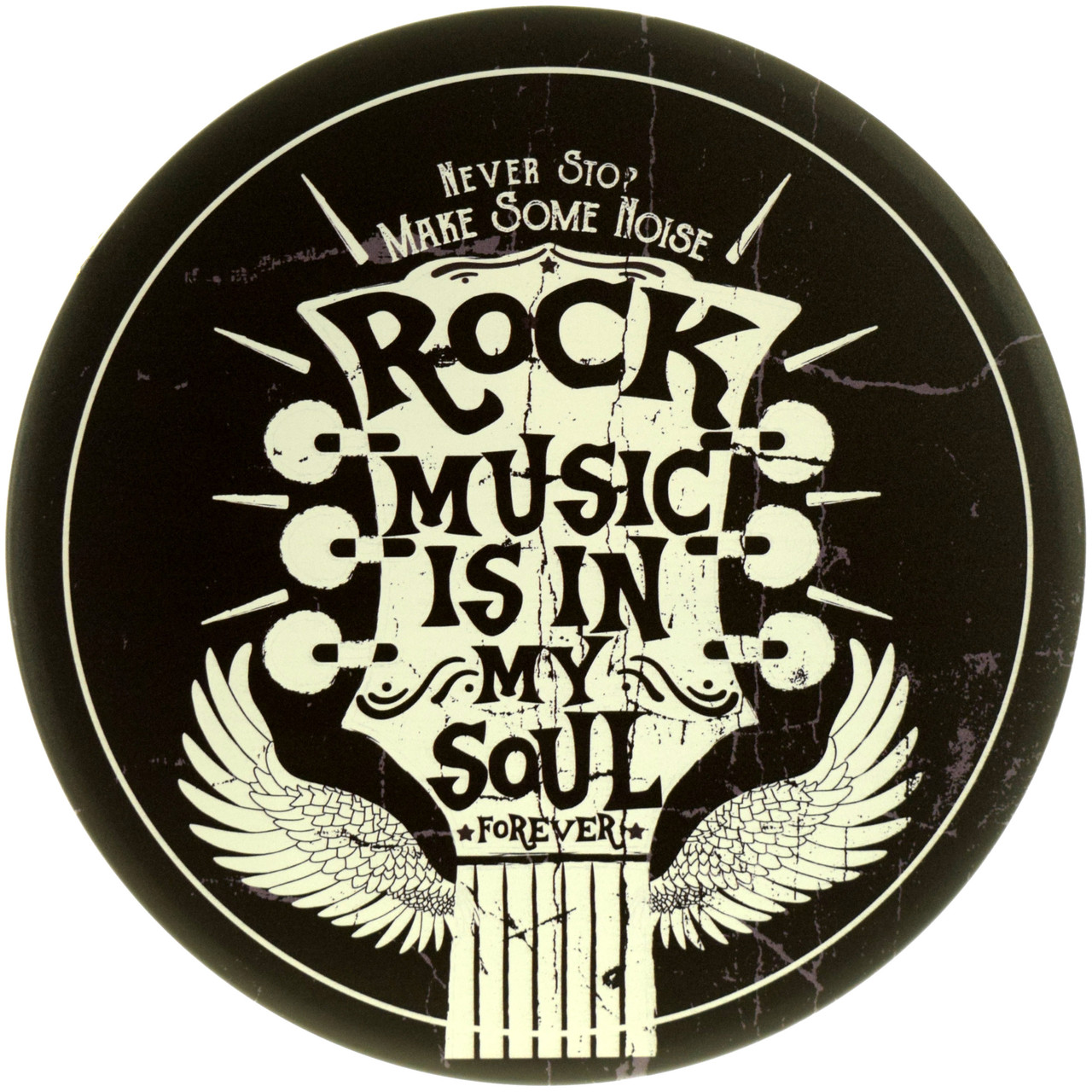 Металева табличка / постер "Рок Музика В Моїй Душі / Rock Music Is In My Soul" 30x30см (ms-104139)