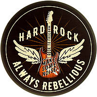 Металлическая табличка / постер "Хард-Рок Всегда Бунтарский / Hard Rock Always Rebellious" 30x30см (ms-104140)